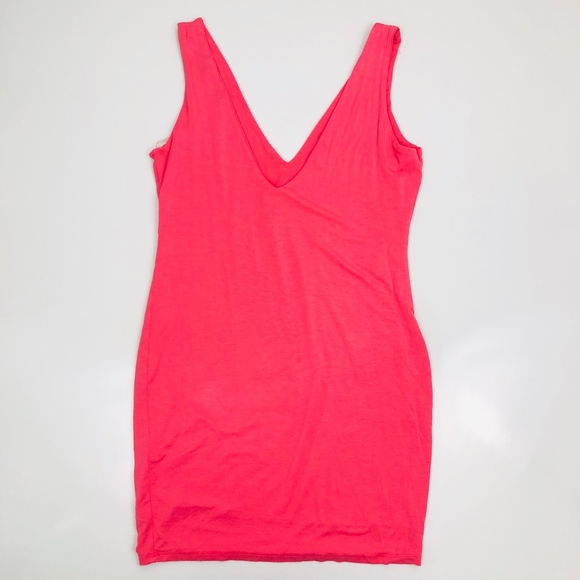 [Loila] Pink V-Neck Jersey Dress - Picture 3 of 7